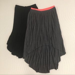 HIGH LOW SKIRT BUNDLE Gray and Black Skirts